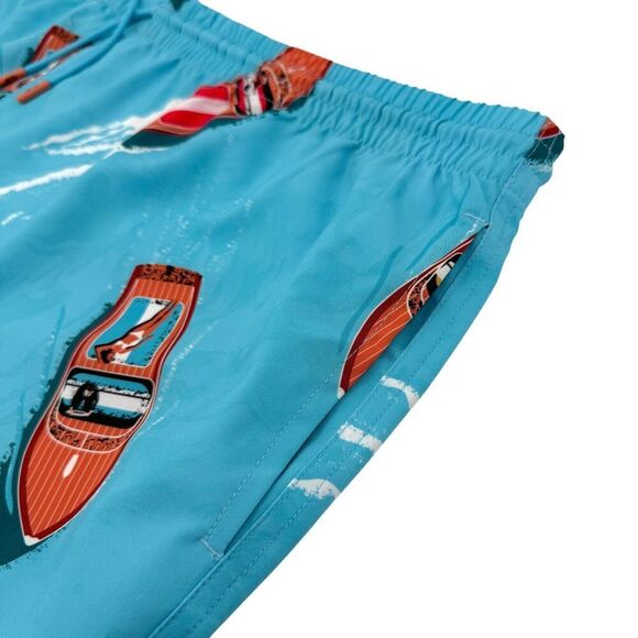 NWT RSVLTS Men's Lake Como Swim Trunks Hybrid Board Shorts Blue 3XL - Picture 3 of 11